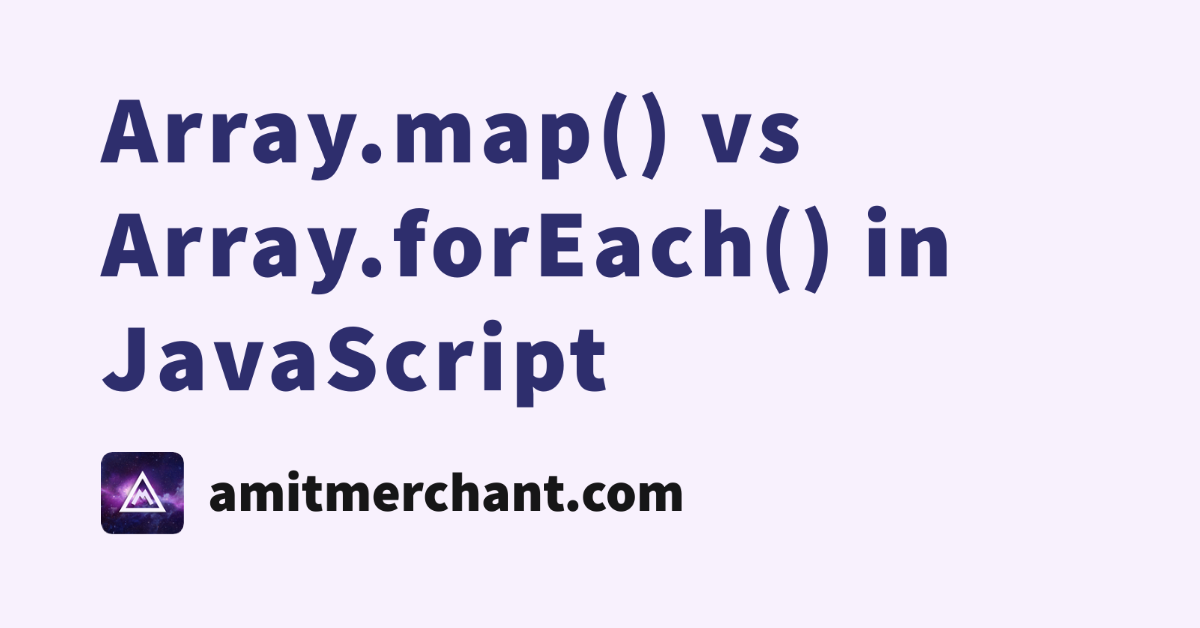 Array Map Vs Foreach In Javascript 
